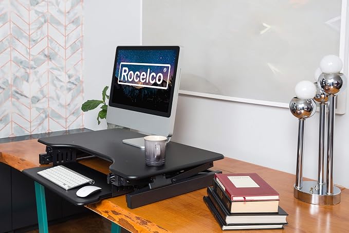 Rocelco 40" Large Height Adjustable Standing Desk Converter — view 5