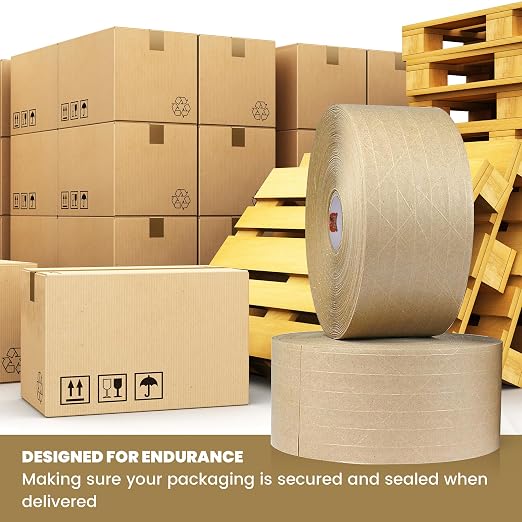 TAPEBEAR 1.5" Core Water Activated Tape, Fiber Reinforced Gummed Tape 2.75inch — view 7