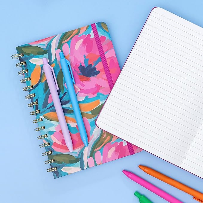 PAPERAGE Lined Spiral Journal Notebook, 3 Pack, 160 Pages, Medium 5.5 inches x — view 7