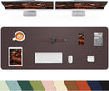 Leather Desk Pad Protector, Mouse Pad, Non-Slip PU Leather Desk Blotter