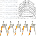 20 Pieces Geometry Math Set Compass