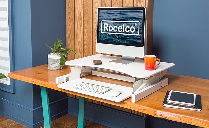 Rocelco 32" Height Adjustable Standing Desk Converter — view 2