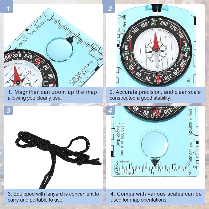 PATIKIL Orienteering Compass, Navigation Backpacking Compasses — view 4
