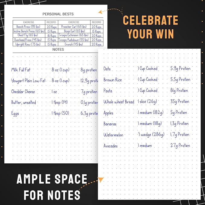 Nextnoid Hardcover Fitness & Food Journal — view 5