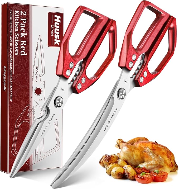 HUUSK Kitchen Scissors Set Red