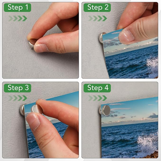30 Pack Magnetic Pushpin, Magnetic Clips Magnet Thumb Tacks Magnet Tacks Push — view 3