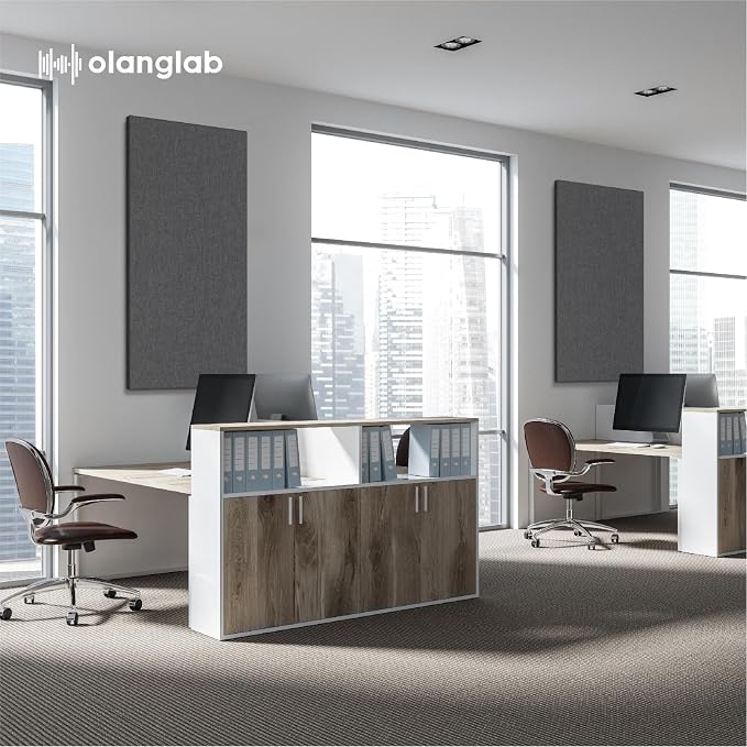 Olanglab Acoustic Panels 2 Pack, Fabric Wrapped Sound Proof Foam Panels — view 7