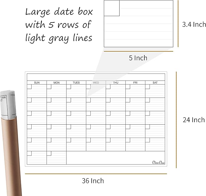 Large Dry Erase Wall Calendar — view 2