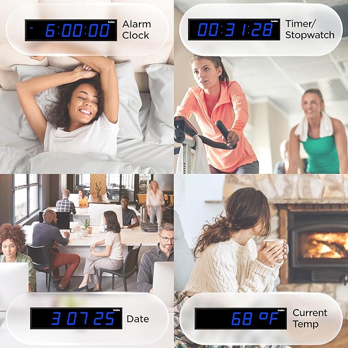 Ivation Oversized 36" Large Digital LED Clock | Big Digital Clock — view 3