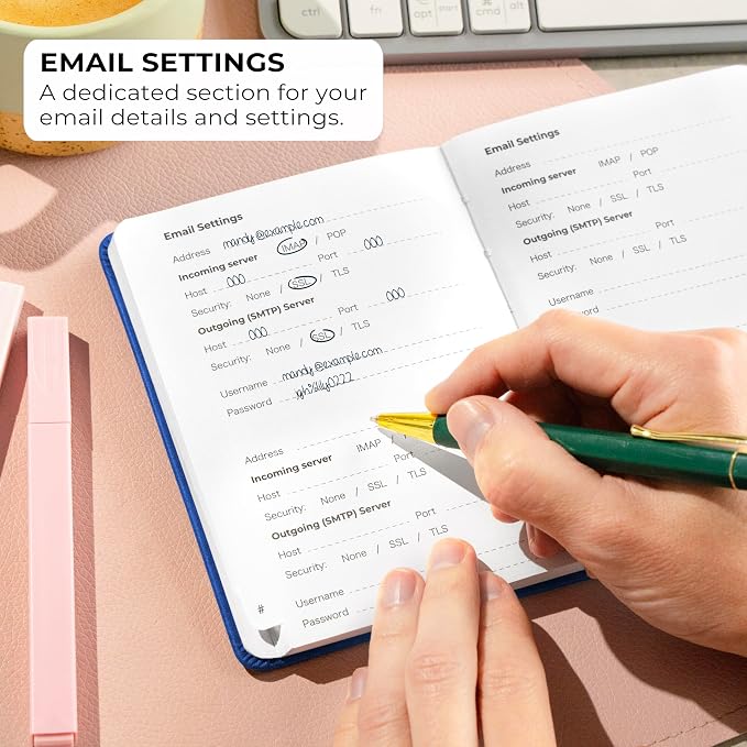 Clever Fox Password Book with alphabetical tabs. Internet Address Organizer — view 4