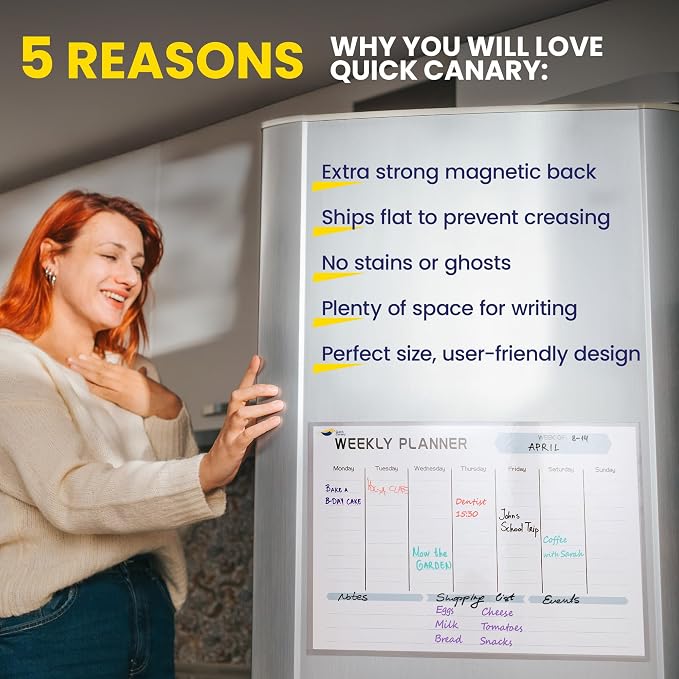 Magnetic Weekly Planner for Fridge — view 2