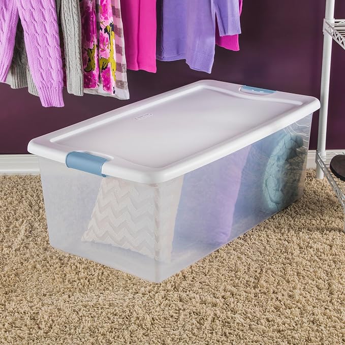 Sterilite 4-Pack Latching Box, Under Bed Storage Bins — view 5