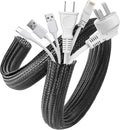 AGPTEK Cable Sleeve Cover, 2 Pack 5ft