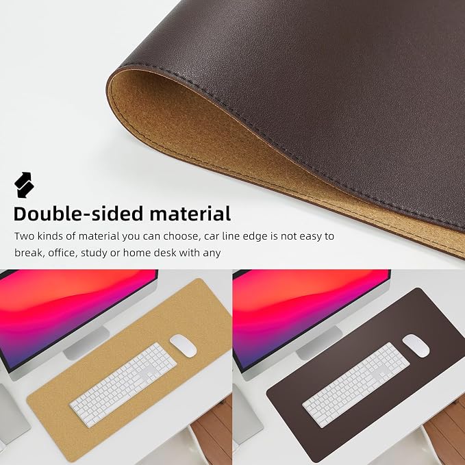 Leather Desk pad Protector, Large Desk mat — view 2
