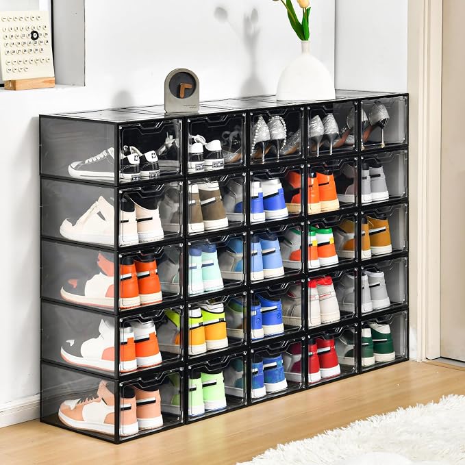 Stebopum 12 Pack Stackable Shoe Storage Organizer — view 7