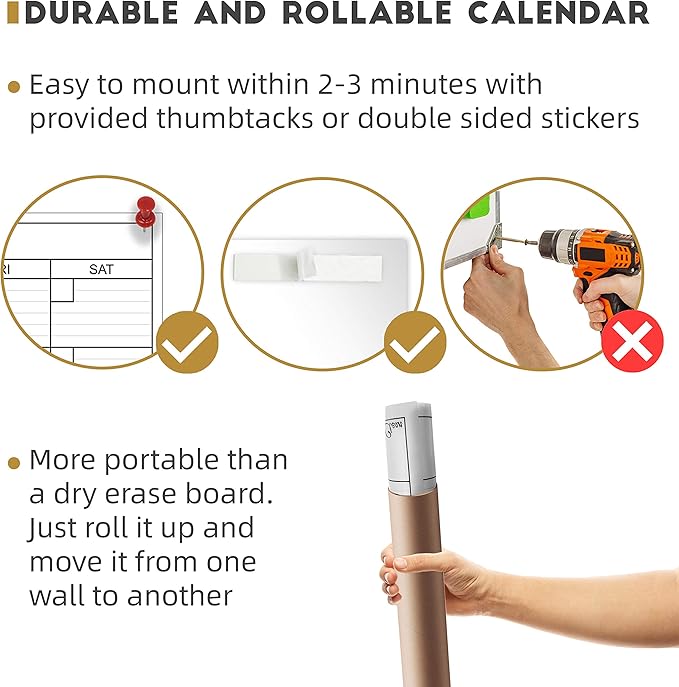 Large Dry Erase Wall Calendar — view 5