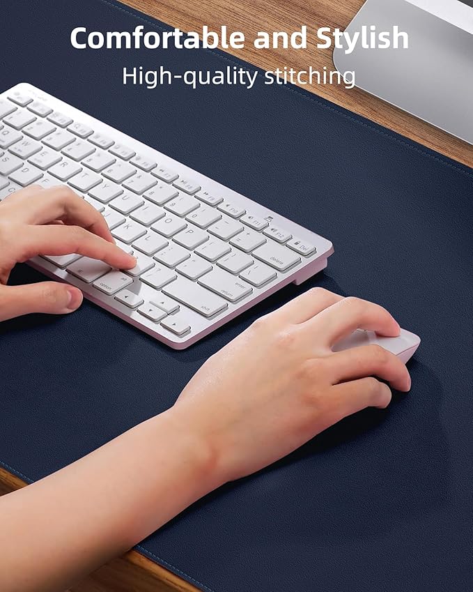 Leather Desk Pad Protector, Desk Mat, Large Mouse Pad, Non-Slip Desk Pad — view 3