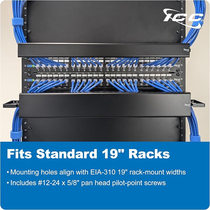 ICC 1U Ring Cable Manager Panel — view 5