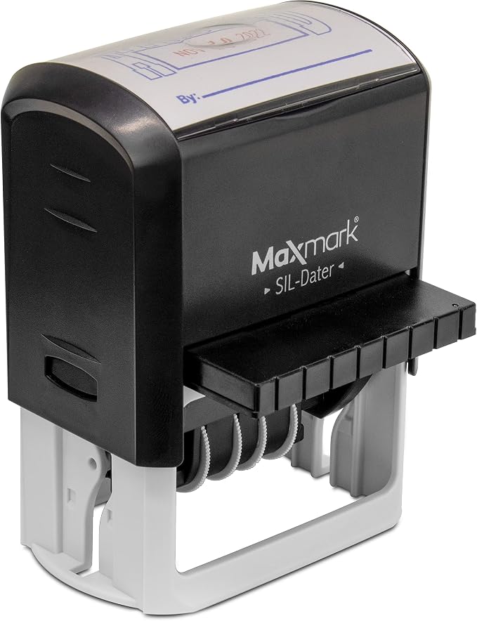 MaxMark Large Self-Inking Rubber Date Office Stamp — view 3
