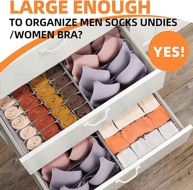 Criusia 6 Pack Large Drawer Organizer — view 3