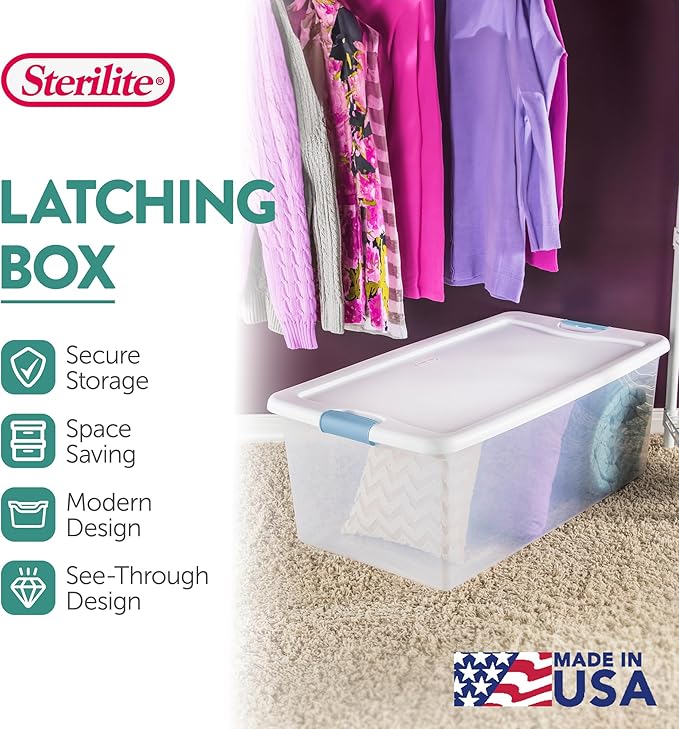 Sterilite 24-Pack Latching Box, Under Bed Storage Bins — view 3