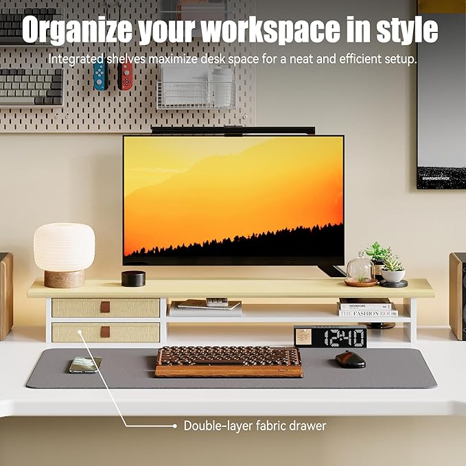 FENSULN Dual‑Tier Monitor Stand Riser — view 3