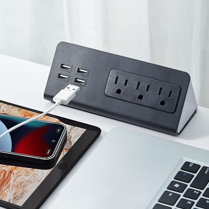 Desk Edge Mount Power Strips — view 6