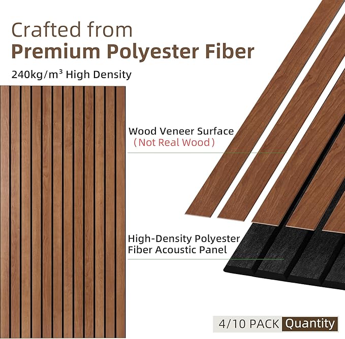 TO-TH Wood-Look Sound Panels, 4 Pack 47.2” x 23.6” Soundproof Wall Panels — view 2