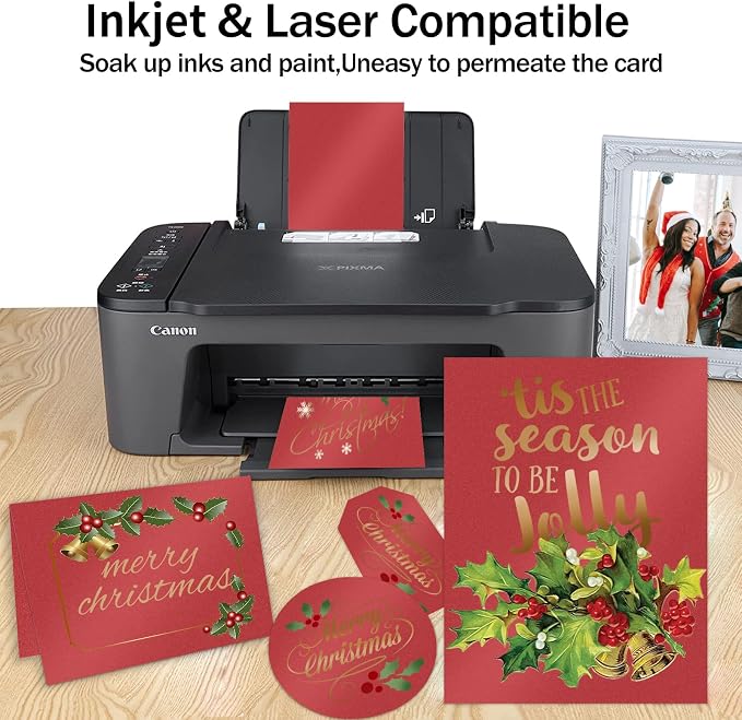 100 Sheets Red Shimmer Cardstock 8.5 x 11 Red Paper, Goefun 80lb Card Stock — view 4