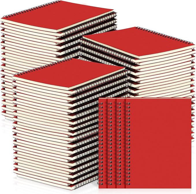 Yahenda 54 Pcs Spiral Notebook Bulk A5 Journal Lined 8.3'' x 5.5'' Writing