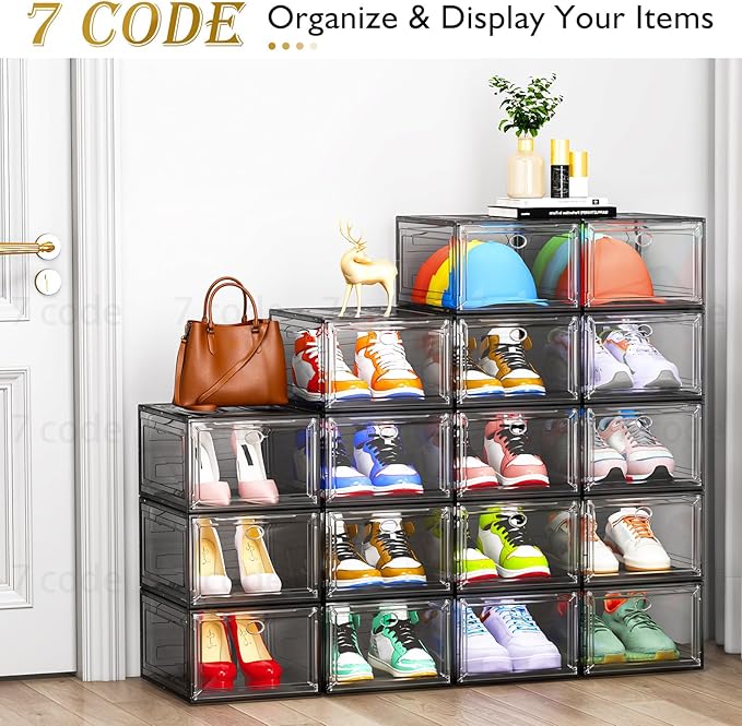 7 code Thicken & Sturdy Clear Shoe Storage Organizer — view 4