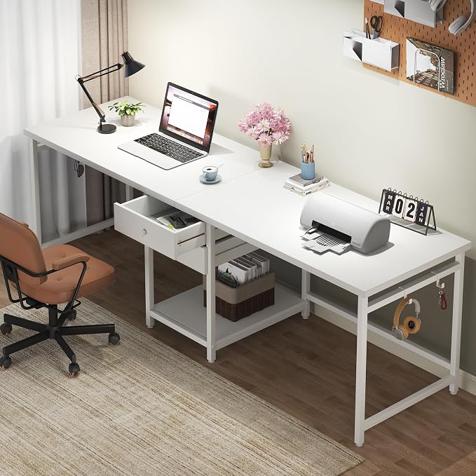 Tribesigns 79 Inch Extra Long Double Desk