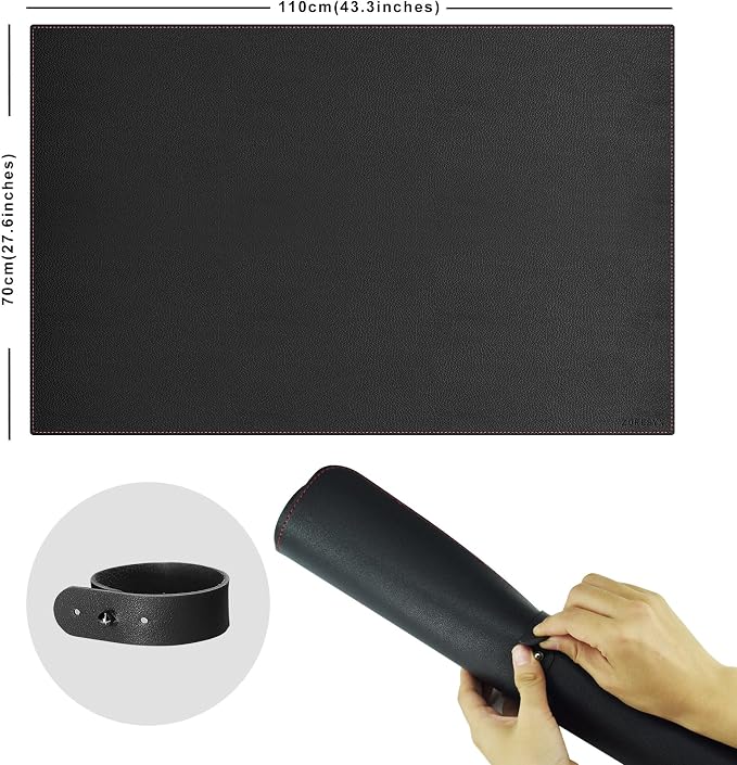 ZORESYN Leather Desk Mat 43.3 x 27.6 Inch — view 2
