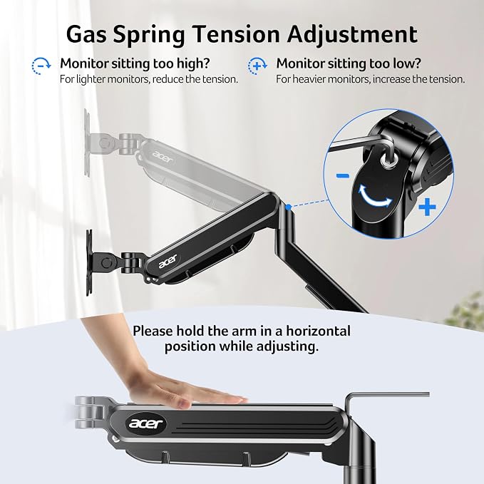 Acer Single Monitor Mount, Fully Adjustable Monitor Arm Fits 17 to 34 Inch — view 8