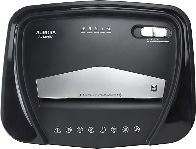 Aurora AU1210MA Professional Grade High Security 12-Sheet Micro-Cut Paper/CD — view 5
