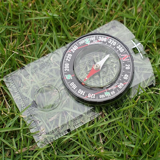 4 Pcs Outdoor Compass with Adjustable Declination, Scale. Multifunctional — view 5