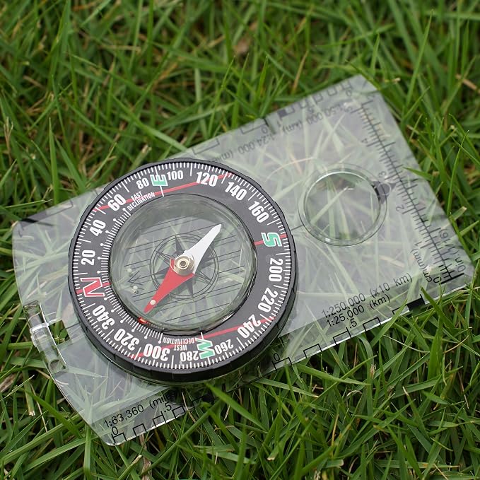 4 Pcs Outdoor Compass with Adjustable Declination, Scale. Multifunctional — view 7