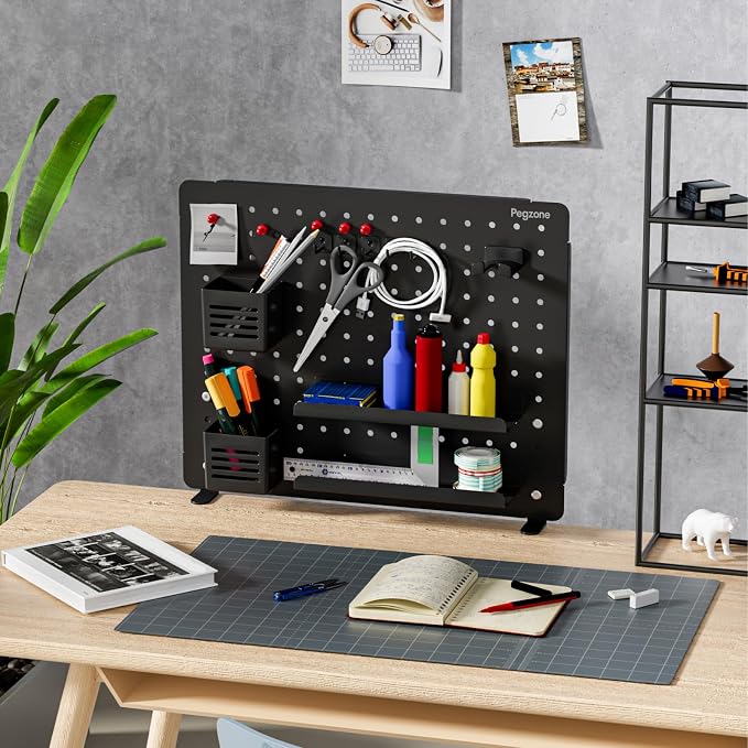 PEGZONE Clamp-on Desk Pegboard, Desk Organizer — view 7