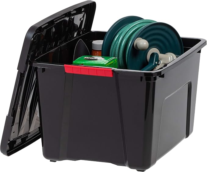 IRIS USA 40 Qt Stackable Plastic Storage Bins — view 4