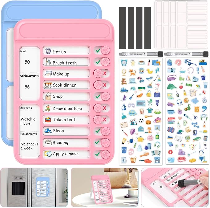 Audab 2Pcs Dry Erase Chore Chart