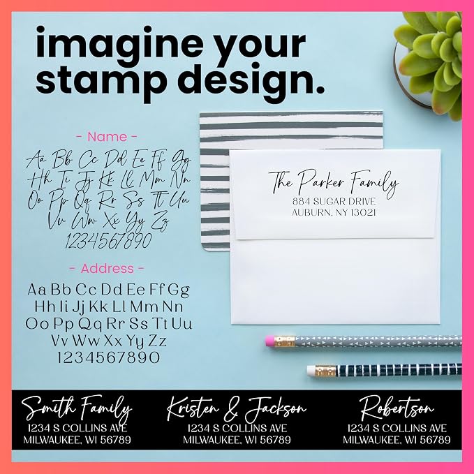 ExcelMark Personalized Return Address Stamp – Custom Self Inking Rubber Stamp — view 2