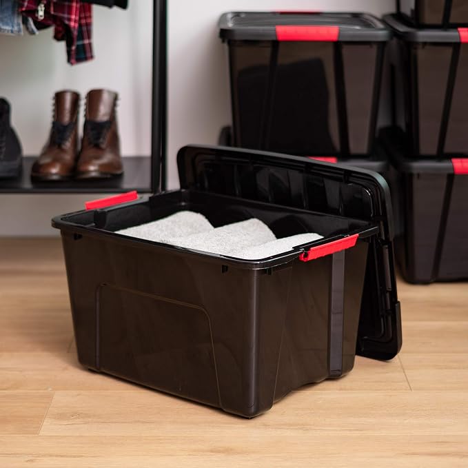 IRIS USA 40 Qt Stackable Plastic Storage Bins — view 5