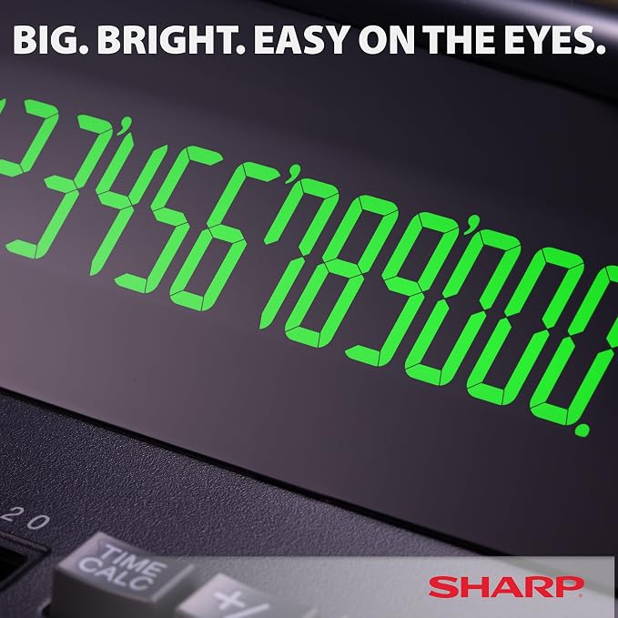 Sharp 12-Digit Print Calculator Desktop Size Adding Machine, Large Easy-to-Read — view 3