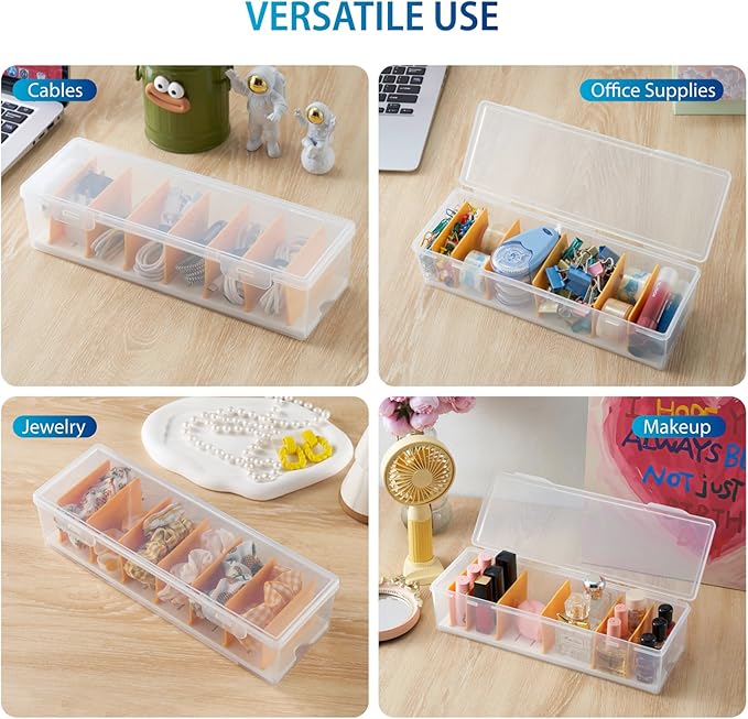 Fzooua 2 Pack Cable Organizer Storage Box — view 6