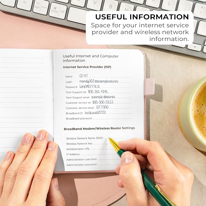 Clever Fox Password Book with alphabetical tabs. Internet Address Organizer — view 5