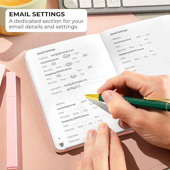 Clever Fox Password Book with alphabetical tabs. Internet Address Organizer — view 4