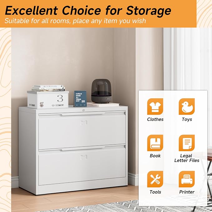 Bestoo 2-Drawer Lateral File Cabinet — view 4