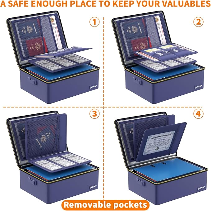 ENGPOW Fireproof Document Box, Hard Fireproof Box — view 5