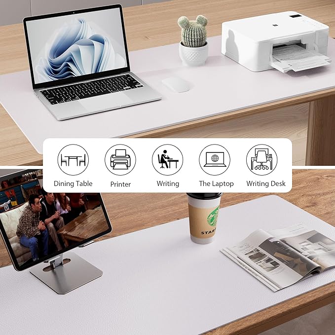 Aothia Large PU Leather Desk Pad Protector – Non-Slip Mouse Pad & Writing Mat — view 5