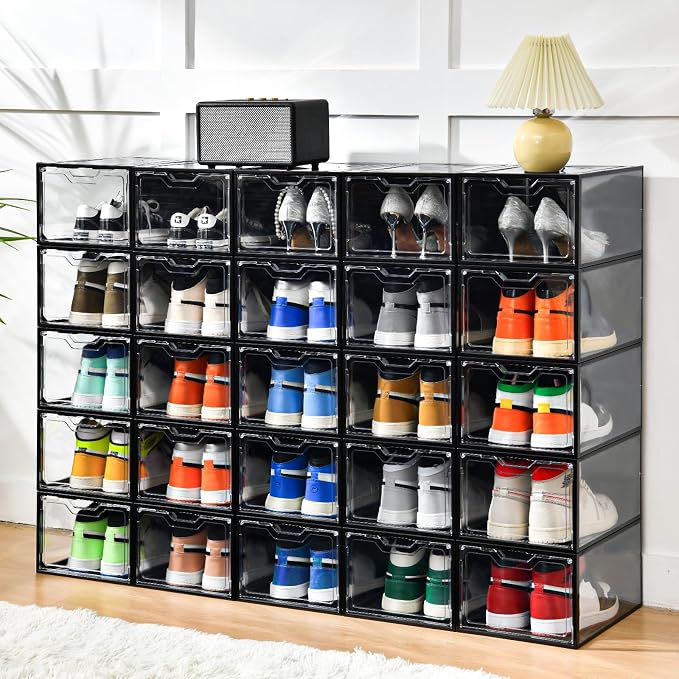 Stebopum 12 Pack Stackable Shoe Storage Organizer — view 8